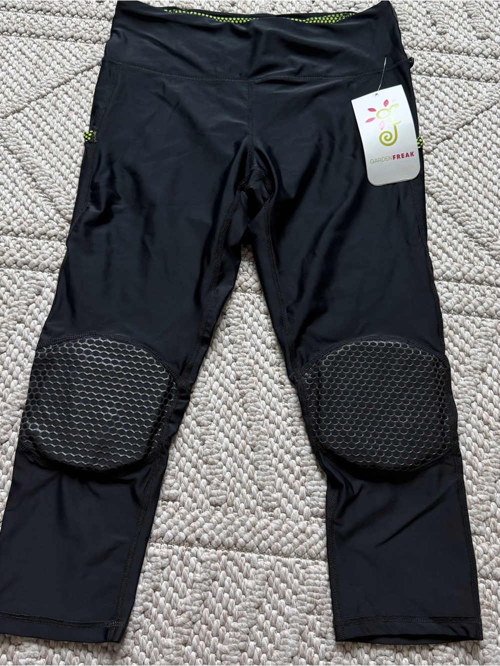 NWT Garden Freak Emily Gardening Leggings w/ Knee Pads XL Black
